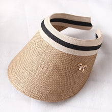 Load image into Gallery viewer, 2019 New Women&#39;s Sun Hats Handmade Straw Visor Caps Parent-Child Summer Hat Empty Top Beach Hat
