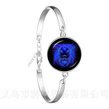 Load image into Gallery viewer, Libra/Scorpio/Sagittarius/Capricorn/Aquarius/Pisces Zodiac Signs Bracelet Retro 12 Constellations Cabochon Glass Gem Birthday
