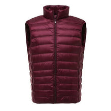 Load image into Gallery viewer, Covrlge Casual Light Men Down Vest Top Selling Zipper Big Size New Arrival 6 Colors Male White Duck Down Vest MWB014
