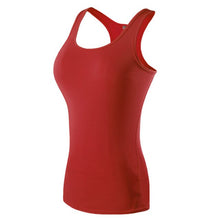 Load image into Gallery viewer, Women Camisole Tank Top Gyms Fitness Tops Sleeveless Bodybuilding Tops Slim Tanks Tanktop Black White Red Color
