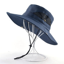 Load image into Gallery viewer, Solid color sun hats for men Outdoor Fishing cap Wide Brim Anti-UV beach caps women Bucket hat Summer Hiking camping bone gorros
