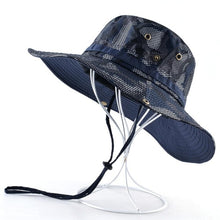 Load image into Gallery viewer, Solid color sun hats for men Outdoor Fishing cap Wide Brim Anti-UV beach caps women Bucket hat Summer Hiking camping bone gorros
