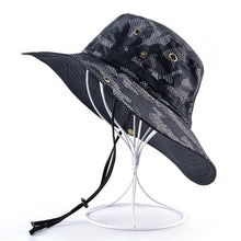 Load image into Gallery viewer, Solid color sun hats for men Outdoor Fishing cap Wide Brim Anti-UV beach caps women Bucket hat Summer Hiking camping bone gorros
