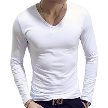 Load image into Gallery viewer, 2020 Elastic Mens T-Shirt O-Neck Round Neck Long Sleeve Men T-Shirt For Male Lycra And Cotton T-Shirts Man Clothing
