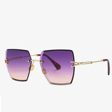Load image into Gallery viewer, Retro Women&#39;s Square Sunglasses Men Metal Frame Gradient Unisex Classic Brand Rimless Sun Glasses For Female Oculos de sol UV400
