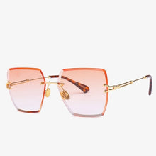 Load image into Gallery viewer, Retro Women&#39;s Square Sunglasses Men Metal Frame Gradient Unisex Classic Brand Rimless Sun Glasses For Female Oculos de sol UV400
