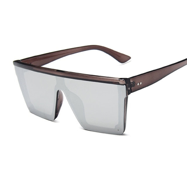 New Black Square Sunglasses Women Big Frame Fashion Retro Mirror Sun Glasses Female Brand Vintage Lady Lunette De Soleil Femme