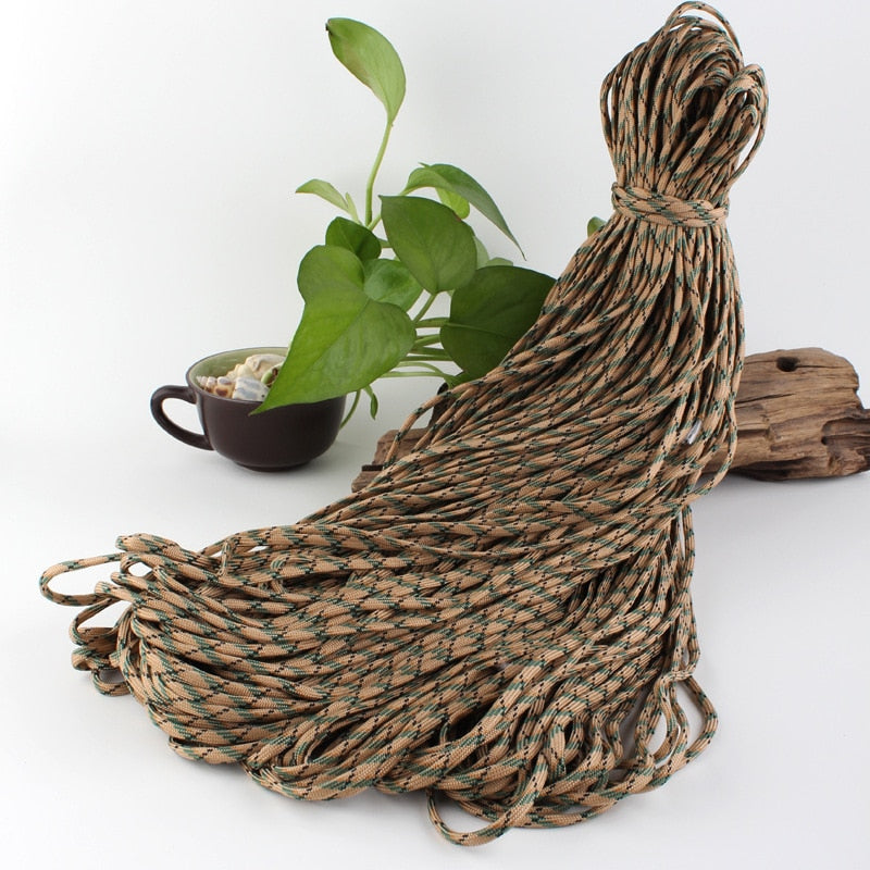 Military 7-Core Paracord Rope 4mm Outdoor Parachute Cord Camping Survival Umbrella Tent Lanyard Strap Bundle  Survival Paracord