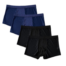 Load image into Gallery viewer, 4 pcs/lot Mens underwear boxers men boxershort panties man boxeur homme underpants calzoncillos bamboo fiber mesh loose designer
