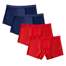 Load image into Gallery viewer, 4 pcs/lot Mens underwear boxers men boxershort panties man boxeur homme underpants calzoncillos bamboo fiber mesh loose designer
