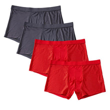 Load image into Gallery viewer, 4 pcs/lot Mens underwear boxers men boxershort panties man boxeur homme underpants calzoncillos bamboo fiber mesh loose designer
