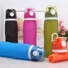 Load image into Gallery viewer, 750ML Collapsible Bottles Outdoor Silicone Portable Folding Water Bottle Camping Travel Running Leak-Proof Foldable Water Bottle
