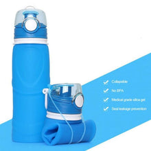 Load image into Gallery viewer, 750ML Collapsible Bottles Outdoor Silicone Portable Folding Water Bottle Camping Travel Running Leak-Proof Foldable Water Bottle
