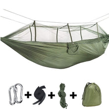 Load image into Gallery viewer, Outdoor Camping Hammocks with Mosquito Net 1-2 Person Portable Travel Camping Fabric Hanging Swing Hammocks Bed Garden Furniture
