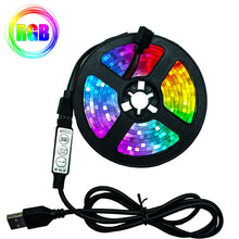 Load image into Gallery viewer, LED Strip Light Flexible Lamp 1M 2M 3M 4M 5M Tape Diode SMD 2835 DC5V Desk Screen TV Background Lighting USB Cable 3 Key Control
