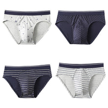 Load image into Gallery viewer, Men&#39;s Briefs Panties Men Cotton Underwear Briefs Breathable Cuecas Striped Brief Panties for Men Sexy Underpants Shorts 4pcs\lot
