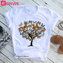 Load image into Gallery viewer, Woman Butterfly Tree Print Harajuku Summer Tshirts Casual Round Neck Short Slee Top Tee Shirt,Drop Ship
