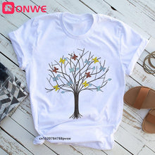Load image into Gallery viewer, Woman Butterfly Tree Print Harajuku Summer Tshirts Casual Round Neck Short Slee Top Tee Shirt,Drop Ship
