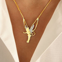 Load image into Gallery viewer, 2020 Women Necklace Flower Fairy Elf Necklace For Women Girl Cute Angel Wings Believe Crystal Pendant Necklaces Jewelry Gift
