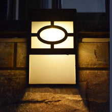 Load image into Gallery viewer, Solar Powered Wall LED Light Waterproof Mount Light Outdoor Garden Light Retro Outdoor Lighting Wall Lamps Solar Garden Light
