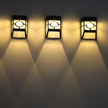 Load image into Gallery viewer, Solar Powered Wall LED Light Waterproof Mount Light Outdoor Garden Light Retro Outdoor Lighting Wall Lamps Solar Garden Light
