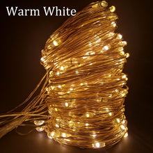Load image into Gallery viewer, LED String Lights Christmas Decoration Remote Control USB Wedding Garland Curtain 3M Lamp Holiday For Bedroom Bulb Outdoor Fairy
