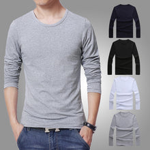 Load image into Gallery viewer, 2021 MRMT men&#39;s T shirt 3 Basic colors Long Sleeve Slim T-shirt young men Pure color tee shirt 3XL size O neck Free Shipping
