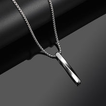 Load image into Gallery viewer, 2021 Fashion New Black Rectangle Pendant Necklace Men Trendy Simple Stainless Steel Chain Men Necklace Jewelry Gift
