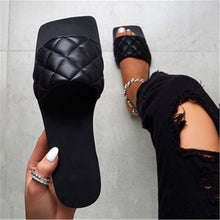 Load image into Gallery viewer, Flat Sandals Ladies Summer Outdoor Fashion Leather Flat Shoes Round Toe Elegent Slipper Adjustable Buckle Strap Casual sandals

