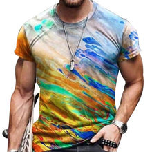 Load image into Gallery viewer, SHUJIN Summer Mens Oversized Vintage Short Sleeve T Shirts Fashion Harajuku Ethnic Printed O Collared Tshirts Camiseta Mujer
