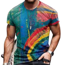 Load image into Gallery viewer, SHUJIN Summer Mens Oversized Vintage Short Sleeve T Shirts Fashion Harajuku Ethnic Printed O Collared Tshirts Camiseta Mujer
