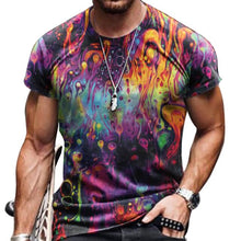Load image into Gallery viewer, SHUJIN Summer Mens Oversized Vintage Short Sleeve T Shirts Fashion Harajuku Ethnic Printed O Collared Tshirts Camiseta Mujer
