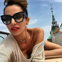 Load image into Gallery viewer, 2021 New Women Fashion Big Cat Eye Sunglasses Ladies Luxury Brand Trending T-shaped  personality sunglasses UV400

