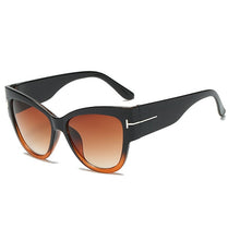 Load image into Gallery viewer, 2021 New Women Fashion Big Cat Eye Sunglasses Ladies Luxury Brand Trending T-shaped  personality sunglasses UV400
