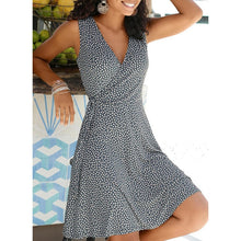 Load image into Gallery viewer, New Casual Polka Dot Dress Women V Neck Sleeveless Bandage Beach Dress Summer Bohemian Dresses For Women Plus Size Clothes S-5XL

