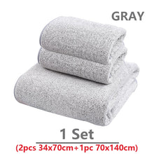 Load image into Gallery viewer, 70x140cm Bamboo Charcoal Coral Velvet Bath Towel Adult Soft Absorbent Microfiber Bamboo Fabric Towel Bathroom Bath Towel Sets
