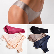 Load image into Gallery viewer, Seamless Panties Women Briefs Nylon Ultra-thin G-string Thongs Low Rise Lingerie Ice Silk Briefs Lady Underwear Plus Size
