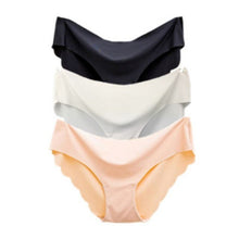 Load image into Gallery viewer, 2021 Fashion 1/3 Pcs Lady Women Seamless Panties Solid Ice Silk Cozy Brief Underwear G String Underpants Sexy Lingerie Briefs
