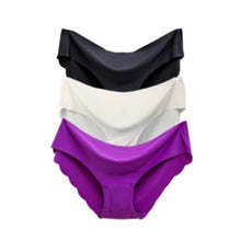 Load image into Gallery viewer, 2021 Fashion 1/3 Pcs Lady Women Seamless Panties Solid Ice Silk Cozy Brief Underwear G String Underpants Sexy Lingerie Briefs

