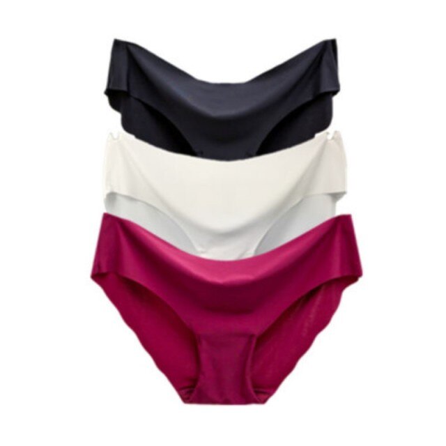 2021 Fashion 1/3 Pcs Lady Women Seamless Panties Solid Ice Silk Cozy Brief Underwear G String Underpants Sexy Lingerie Briefs