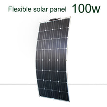 Load image into Gallery viewer, solar panel kit and 300w 200w 100w flexible solar panels 12v 24v high efficiency battery charger module
