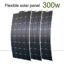 Load image into Gallery viewer, solar panel kit and 300w 200w 100w flexible solar panels 12v 24v high efficiency battery charger module
