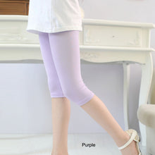 Load image into Gallery viewer, 3-10years Girls Knee Length Kid Fifth Pants Candy Color Children Cropped Clothing Spring-Summer All-matches Bottoms Leggings
