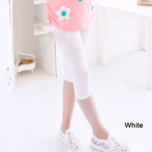 Load image into Gallery viewer, 3-10years Girls Knee Length Kid Fifth Pants Candy Color Children Cropped Clothing Spring-Summer All-matches Bottoms Leggings
