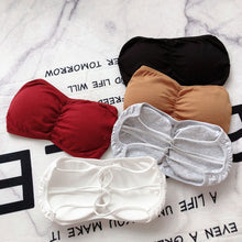 Load image into Gallery viewer, Women Crop Tops Bra Strapless Wireless Cross Strap Soft Push Up Seamless Invisible Bra Intimates Strapless Breathable Underwear
