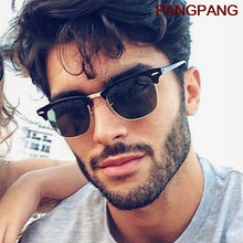 Load image into Gallery viewer, Classic Semi-Rimless Sunglasses Men&#39;s Women 2021 Square Polarized Sun glasses Men Oculos De Sol Gafas UV400 Retro Eyewear

