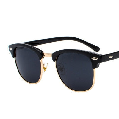 Classic Semi-Rimless Sunglasses Men's Women 2021 Square Polarized Sun glasses Men Oculos De Sol Gafas UV400 Retro Eyewear