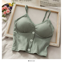 Load image into Gallery viewer, Woman Knitted Tank Top Women Strap Vest Sexy Female Knitting Crop Top Dropshipping Crop Tops  Gym Tank Top Women
