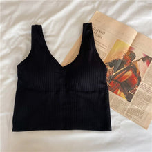 Load image into Gallery viewer, Woman Knitted Tank Top Women Strap Vest Sexy Female Knitting Crop Top Dropshipping Crop Tops  Gym Tank Top Women
