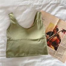 Load image into Gallery viewer, Woman Knitted Tank Top Women Strap Vest Sexy Female Knitting Crop Top Dropshipping Crop Tops  Gym Tank Top Women
